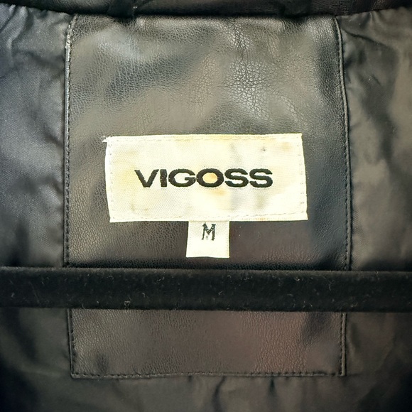 Vigoss Long Black Puffer Vest with Zipper Pockets Size M - Picture 7 of 12